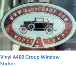 Vinyl A400 Group Window
Sticker Steve Houghtaling
